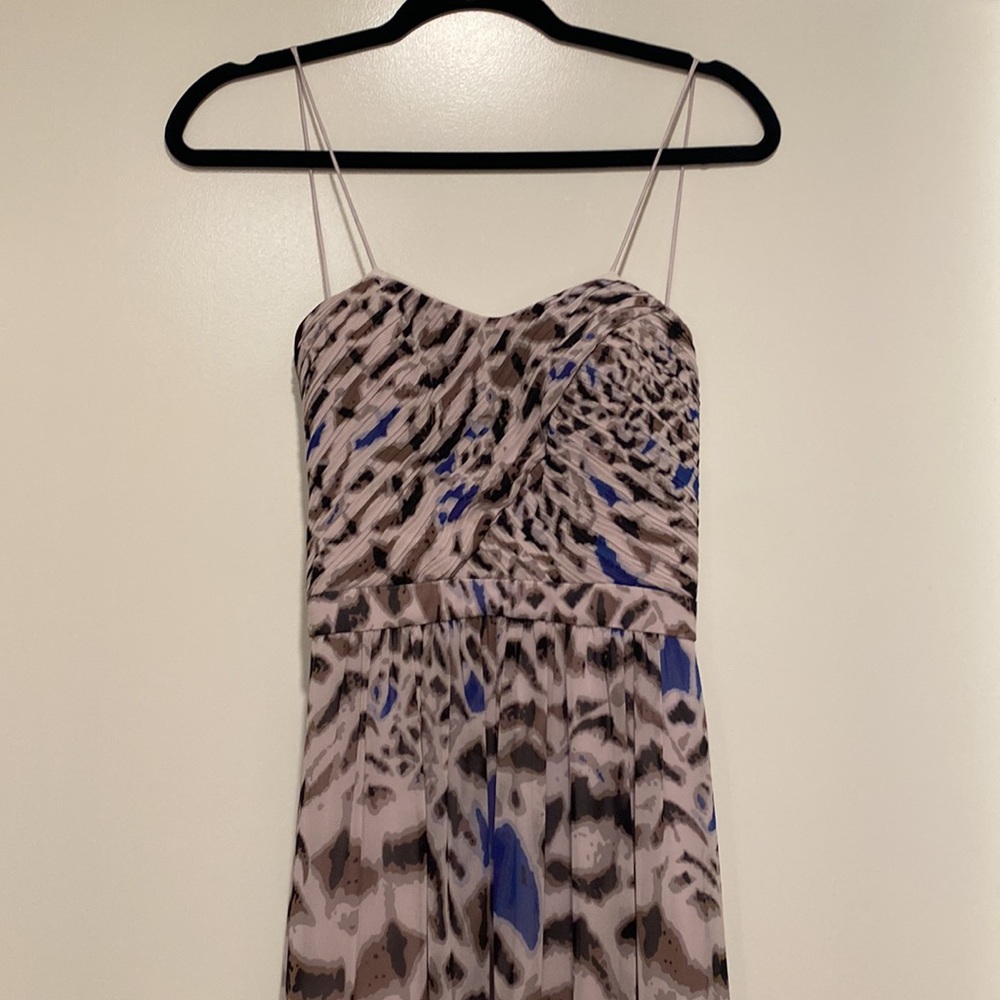 ERIN by Erin Fetherston Blue and Black Patterned Maxi Dress - Picture 3 of 6